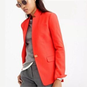 J. Crew Regent Wool Red Blazer Sz 2